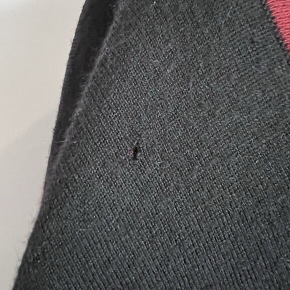 Peruvian Connection Black & Red Geometric Poncho Tunic Size OS Alpaca Wool Blend - Picture 6 of 6